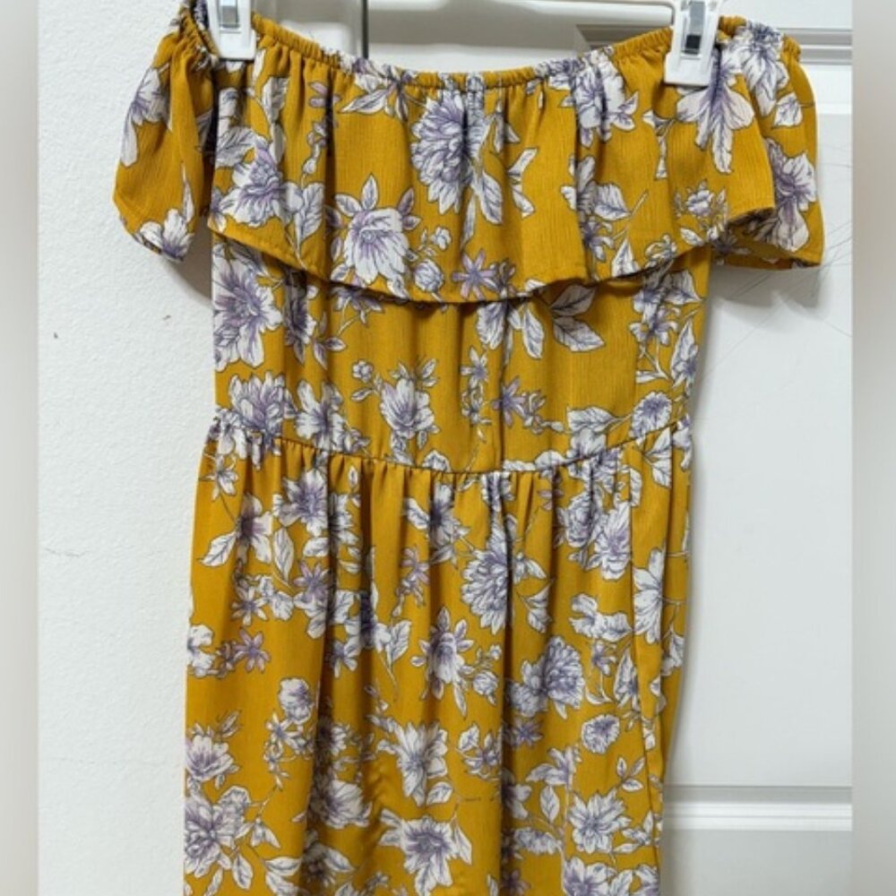 Xhilaration Yellow Ruffled Sundress